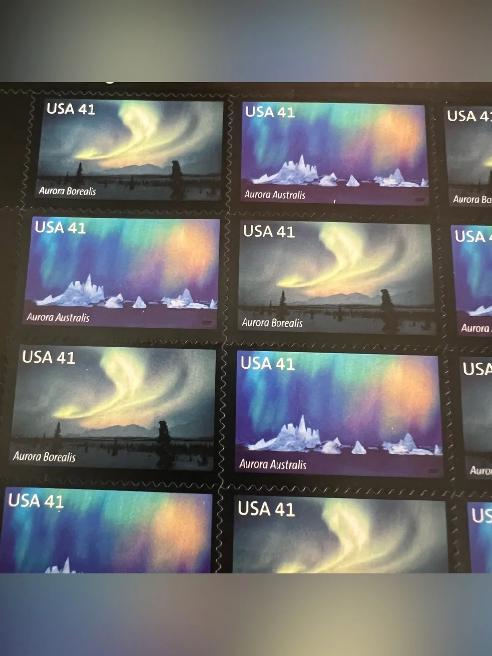 VTG 2006 Collectible Postage Stamps $0.41 Disney Northern Lights, Etc. 3 Sheets